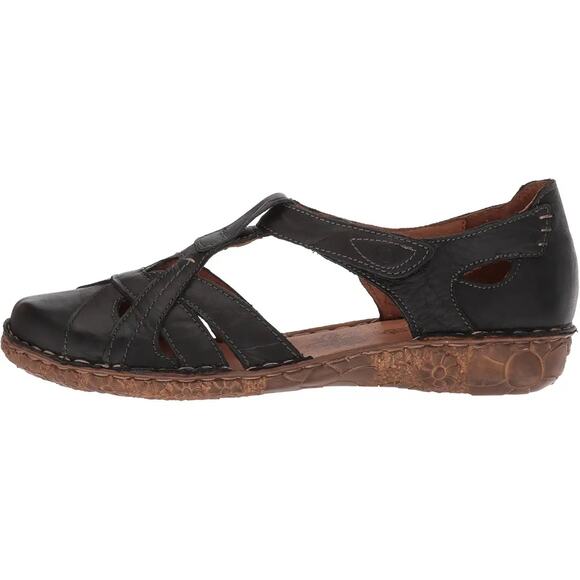 Josef Seibel Womens Rosalie 29 Sandals EU 40 US 9-9.5 Black Leather NWOB - Picture 2 of 14